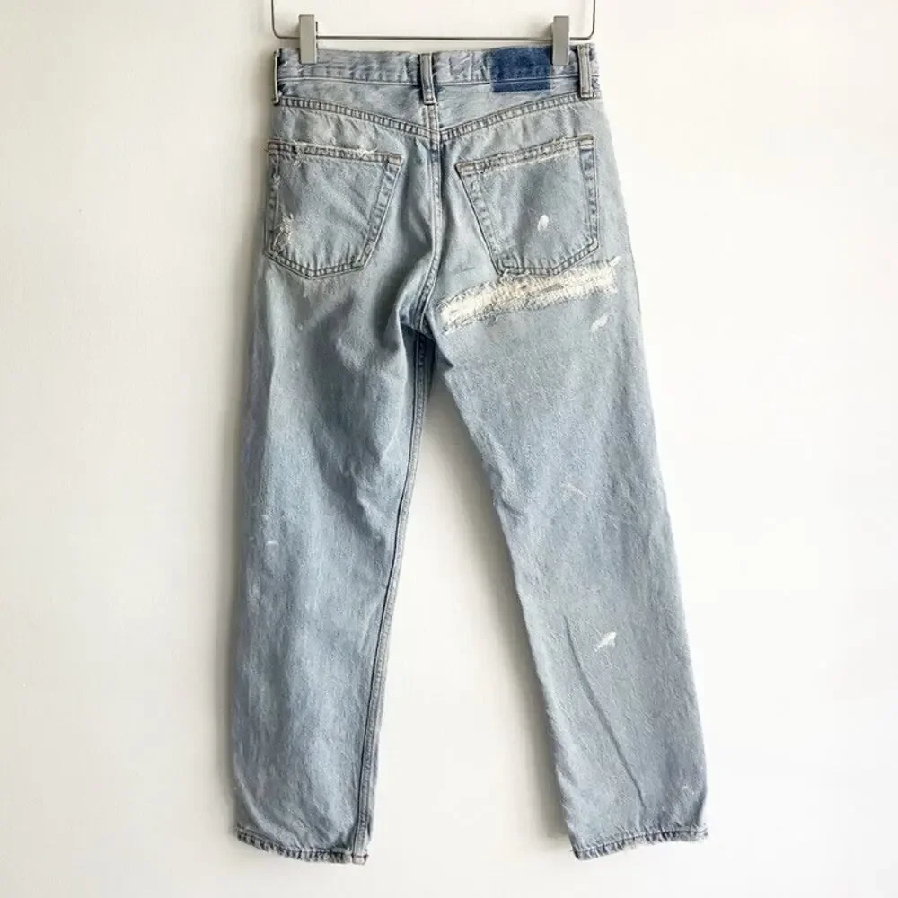 Zara 2 Jeans Femmes Against Trump Fascism LGBTQ Allies Femme - Picture 4 of 8